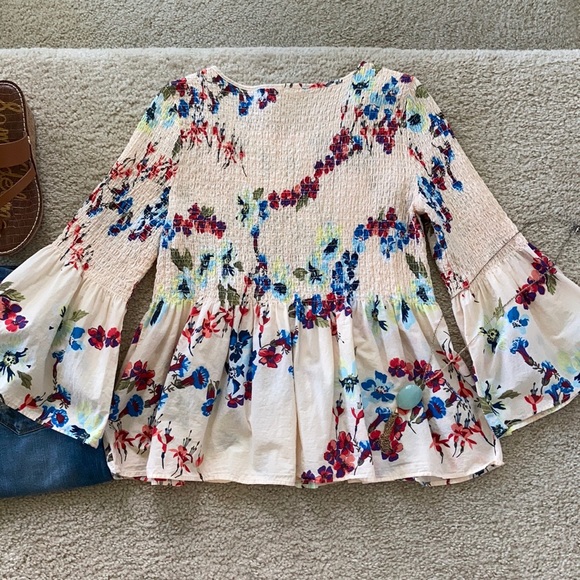 Jane and Delancey Smocked Bell Sleeve Top - Picture 6 of 6